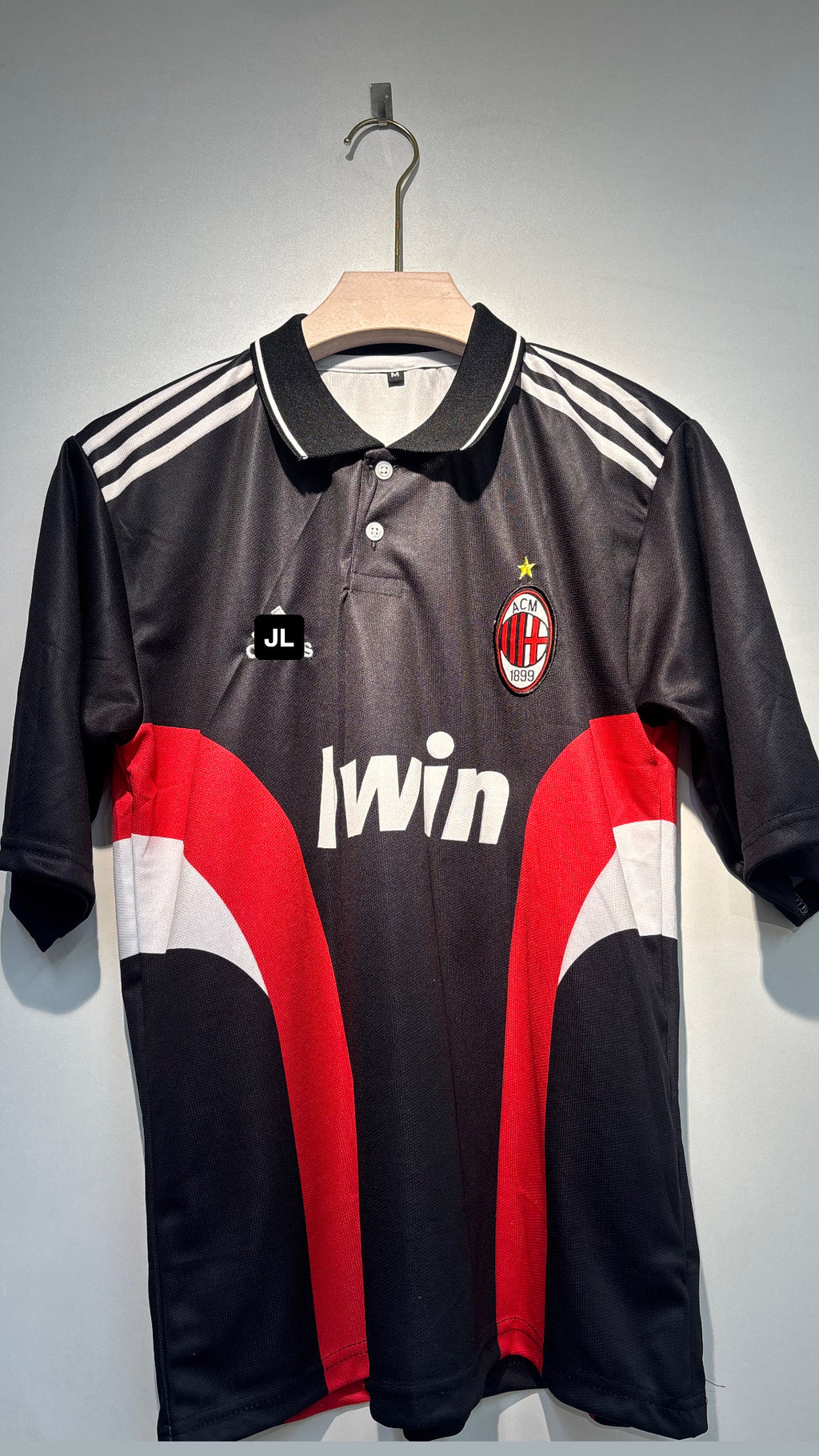 MALDINI AC MILAN 2007-08 POLO FIVE SLEEVE EMBROIDERY