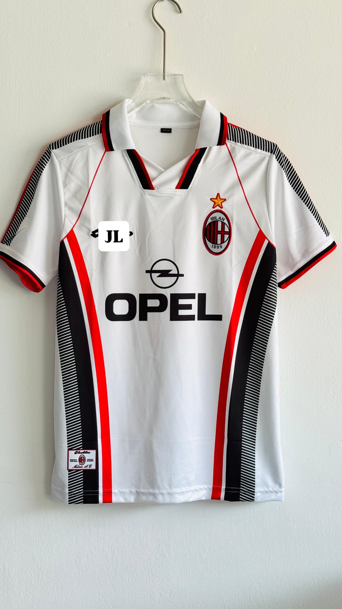 MALDINI AC MILAN 1997-98 AWAY KIT EMBROIDERY