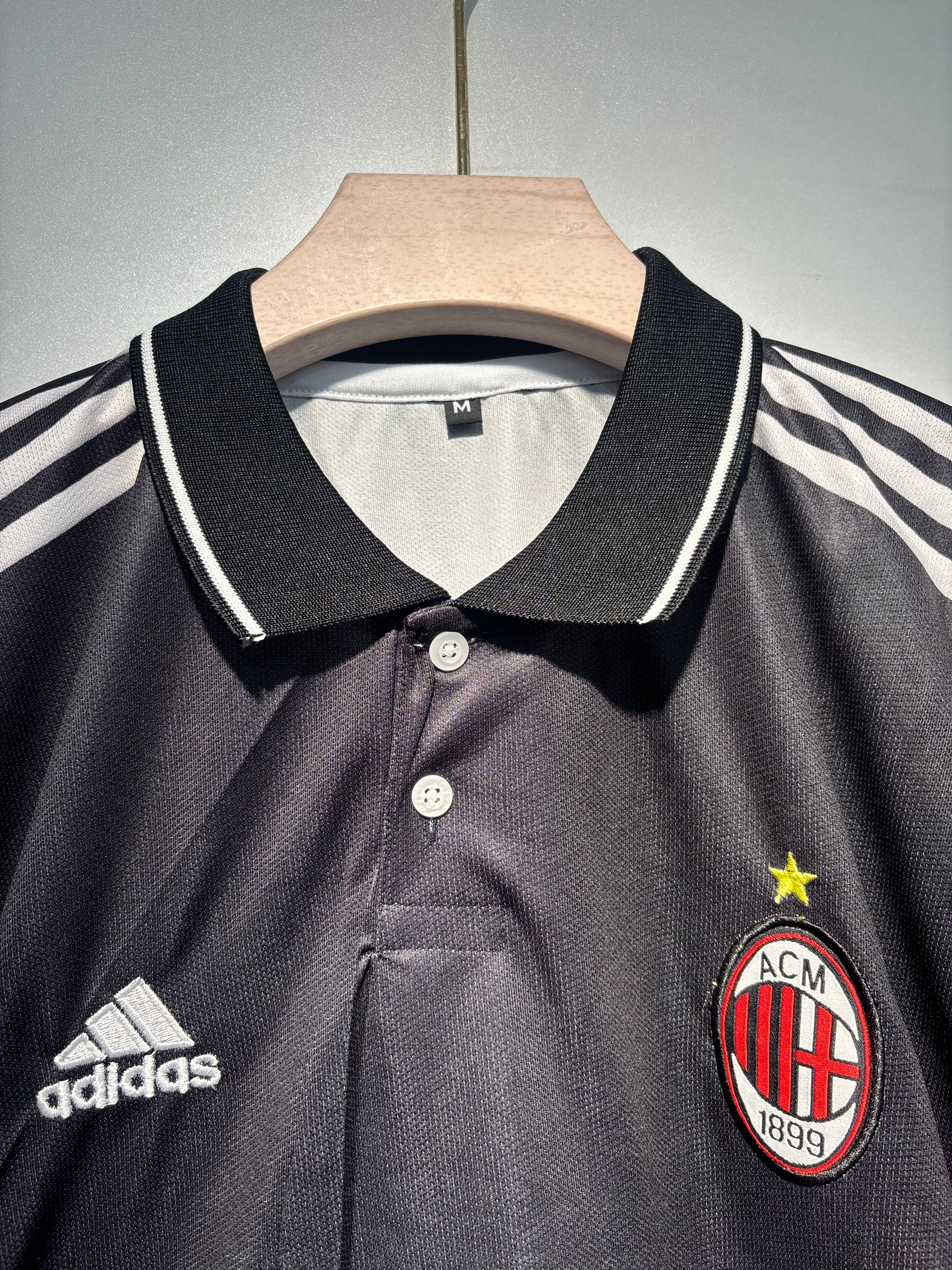 MALDINI AC MILAN 2007-08 POLO FIVE SLEEVE EMBROIDERY