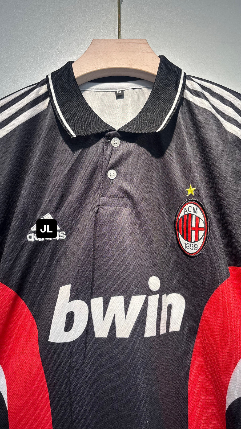 MALDINI AC MILAN 2007-08 POLO FIVE SLEEVE EMBROIDERY