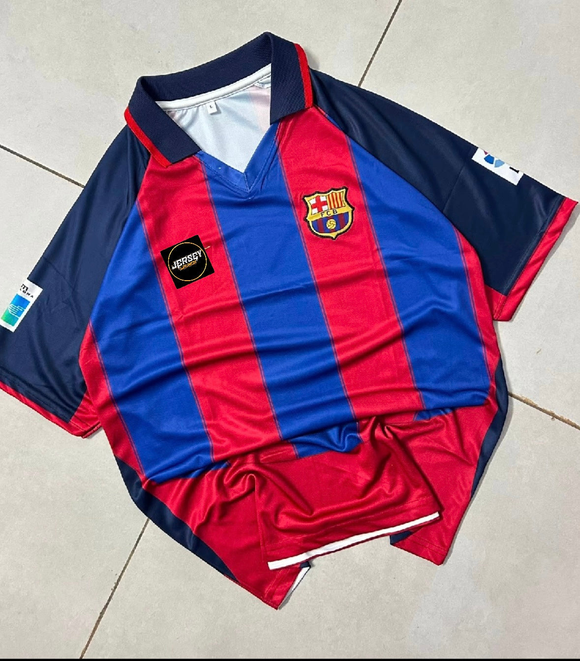 RONALDHINO FC BARCELONA 2003-04 HOME KIT EMBROIDERY