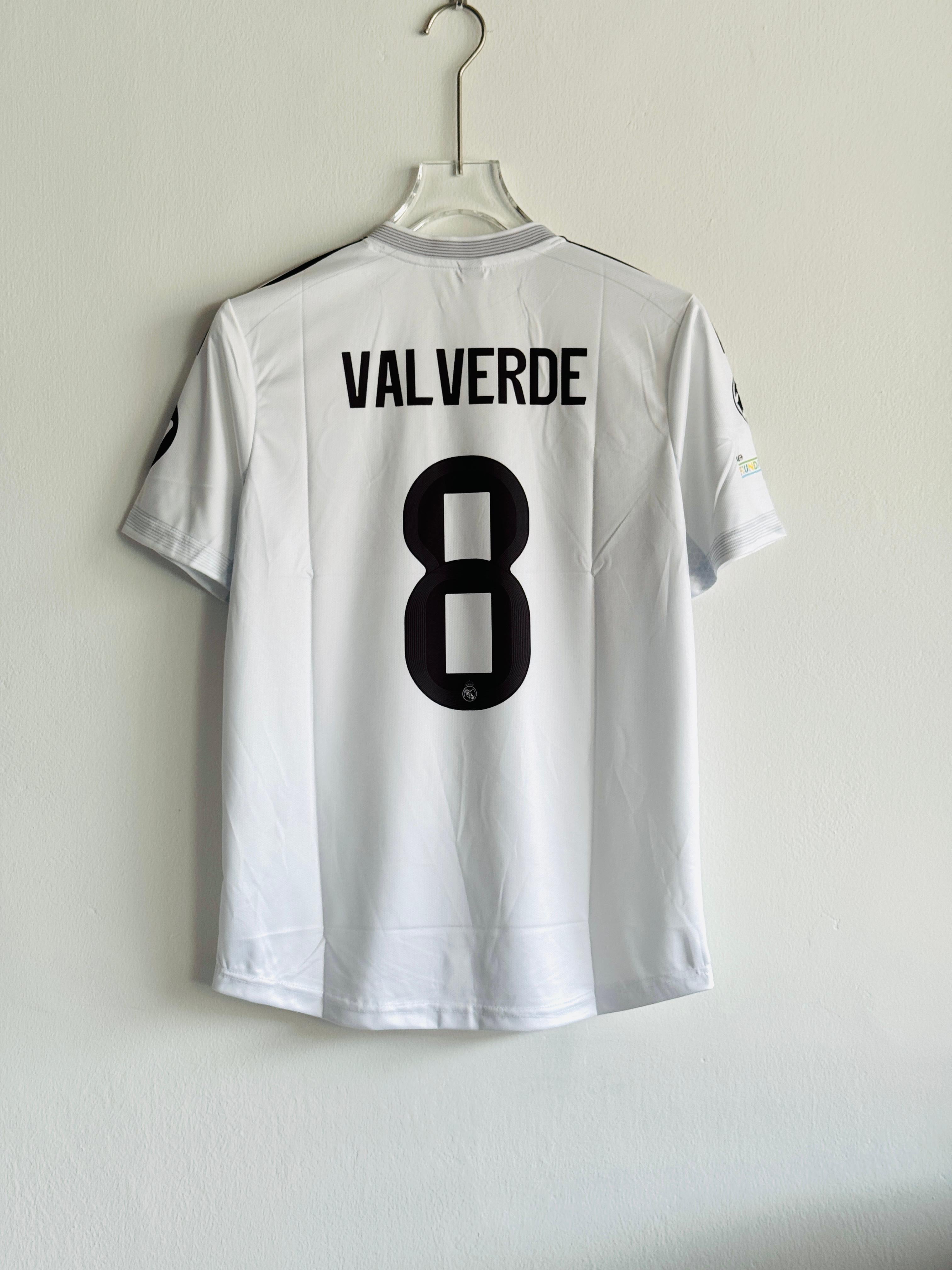 VALVERDE REAL MADRID 2025-26 HOME KIT EMBROIDERY