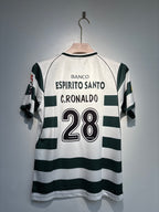 RONALDO SPORTING 2001-03 HOME EMBROIDERY