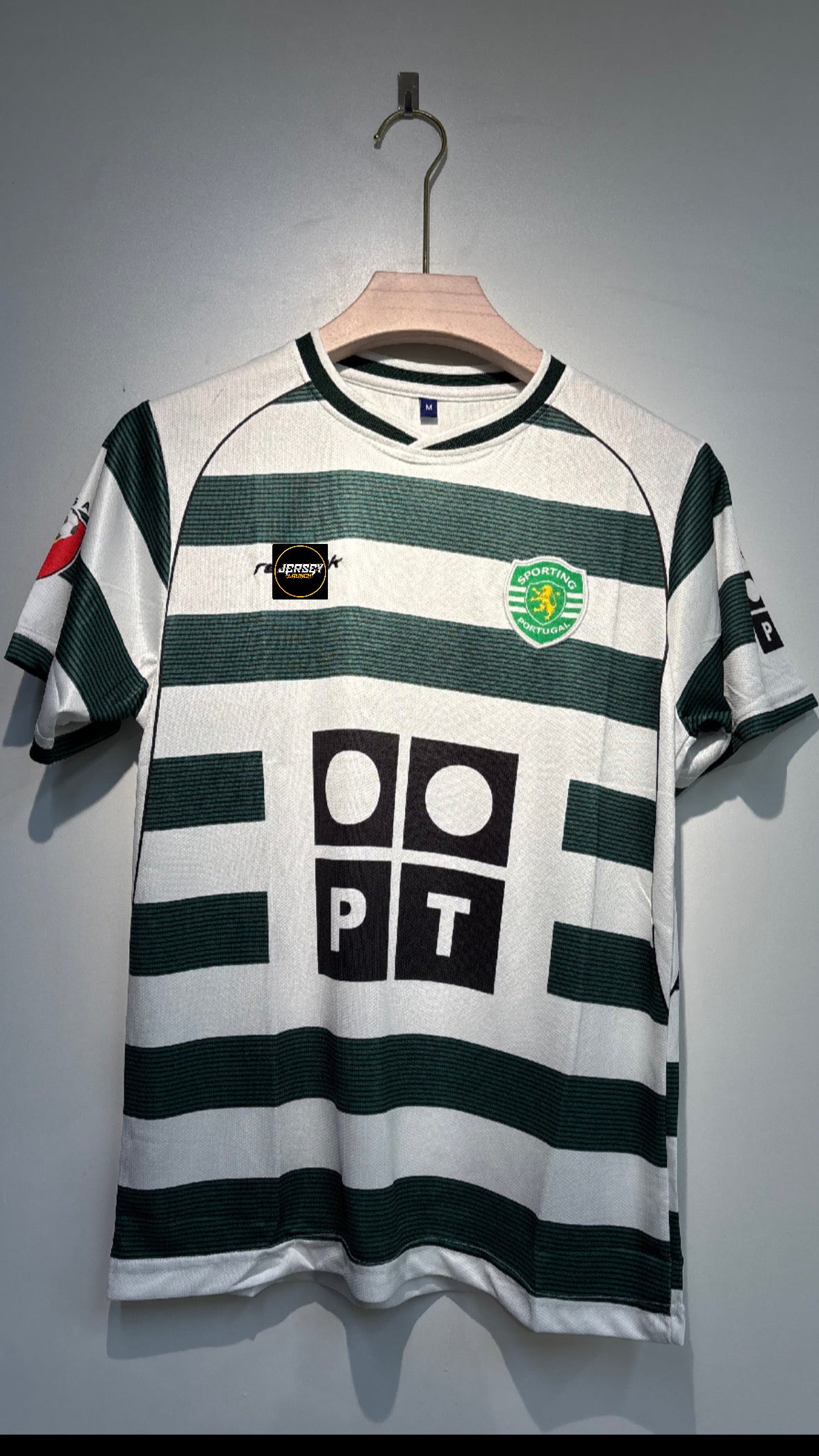 RONALDO SPORTING 2001-03 HOME EMBROIDERY
