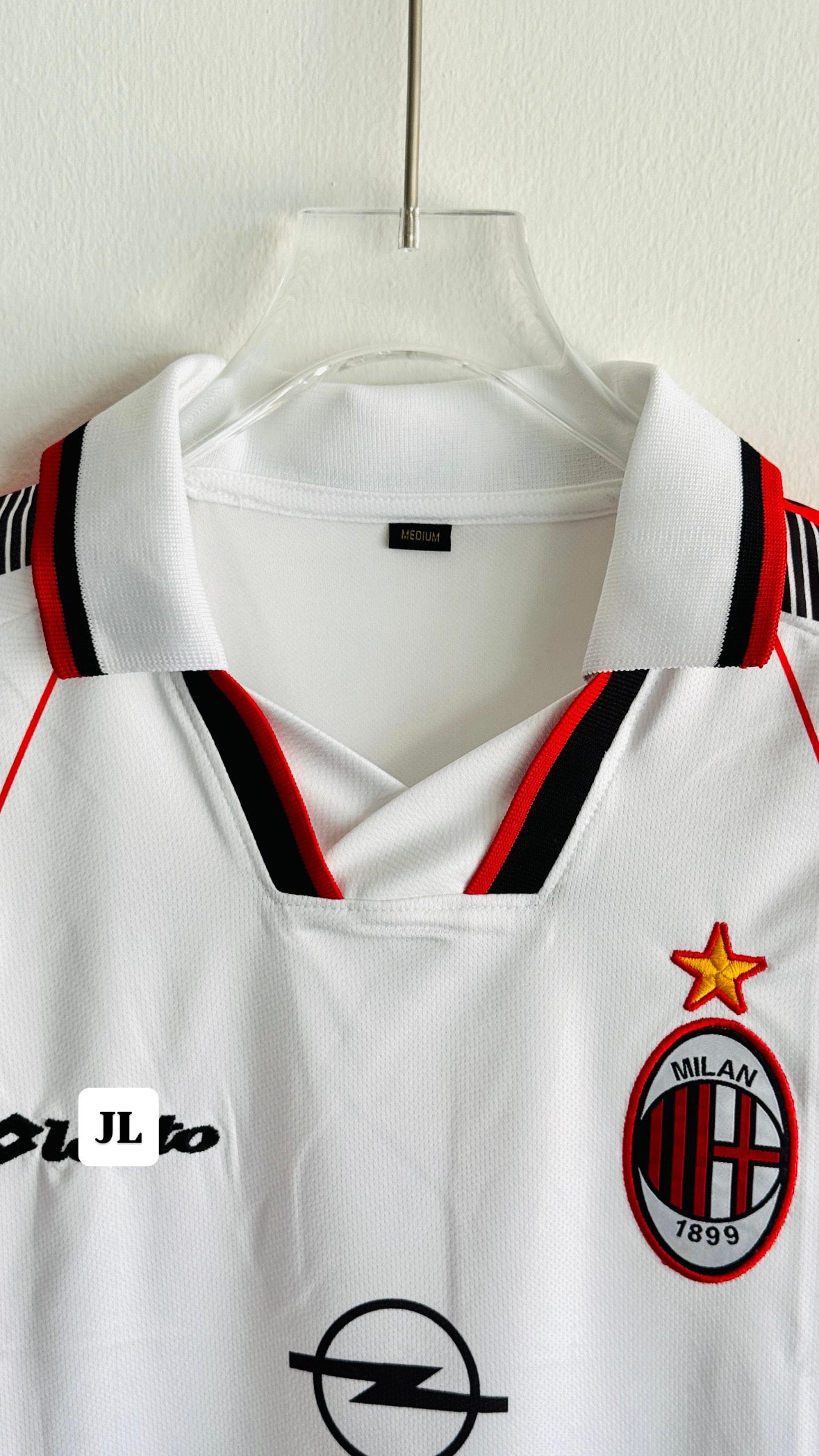MALDINI AC MILAN 1997-98 AWAY KIT EMBROIDERY
