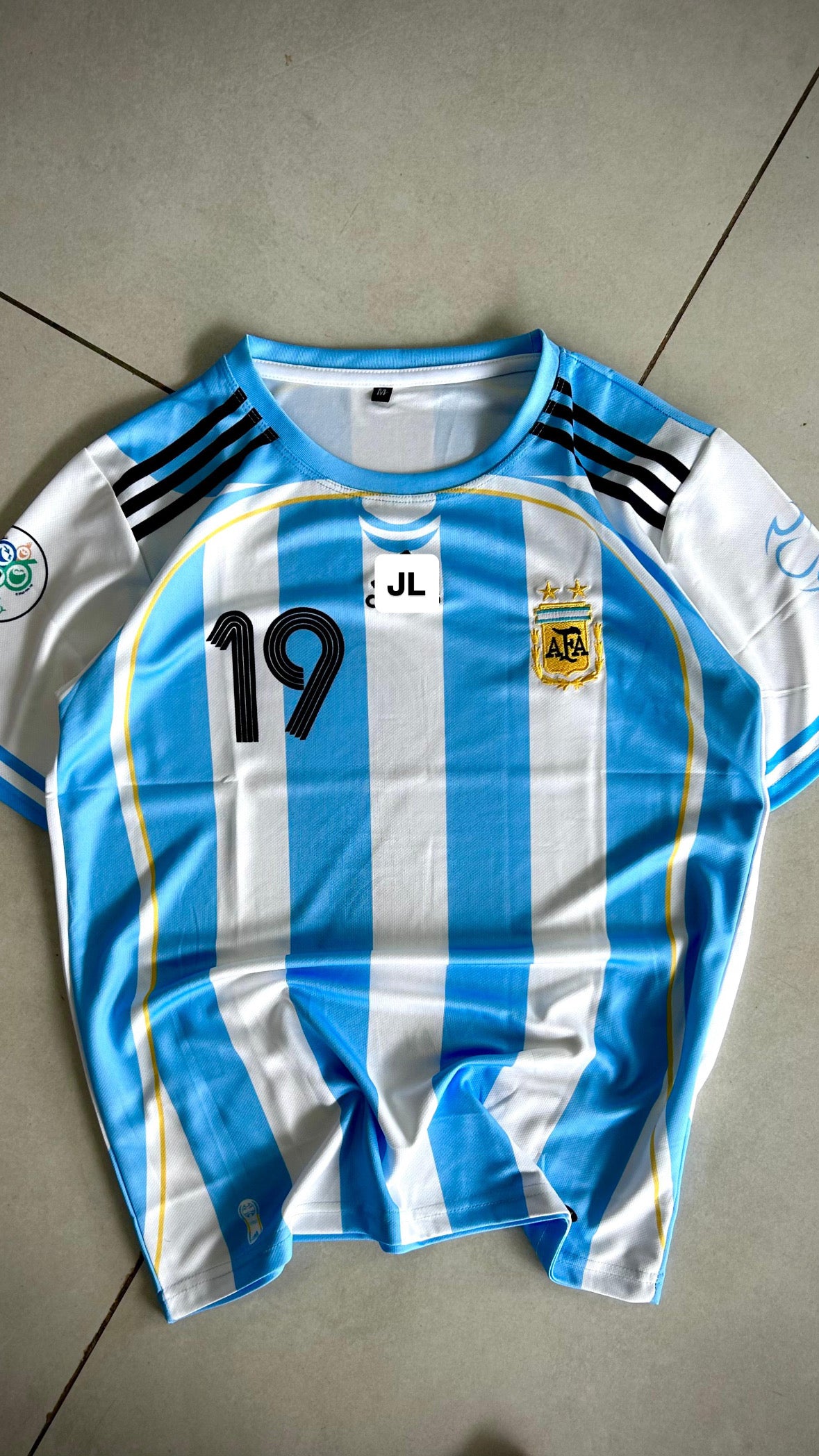 MESSI ARGENTINA 2006 HOME KIT EMBROIDERY