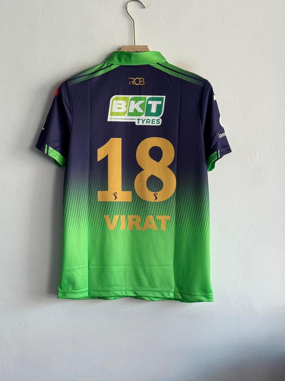 V.KOHLI RCB 2026 POLO GREEN EMBROIDERY
