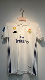 RONALDO REAL MADRID POLO 2016 HOME KIT EMBROIDERY