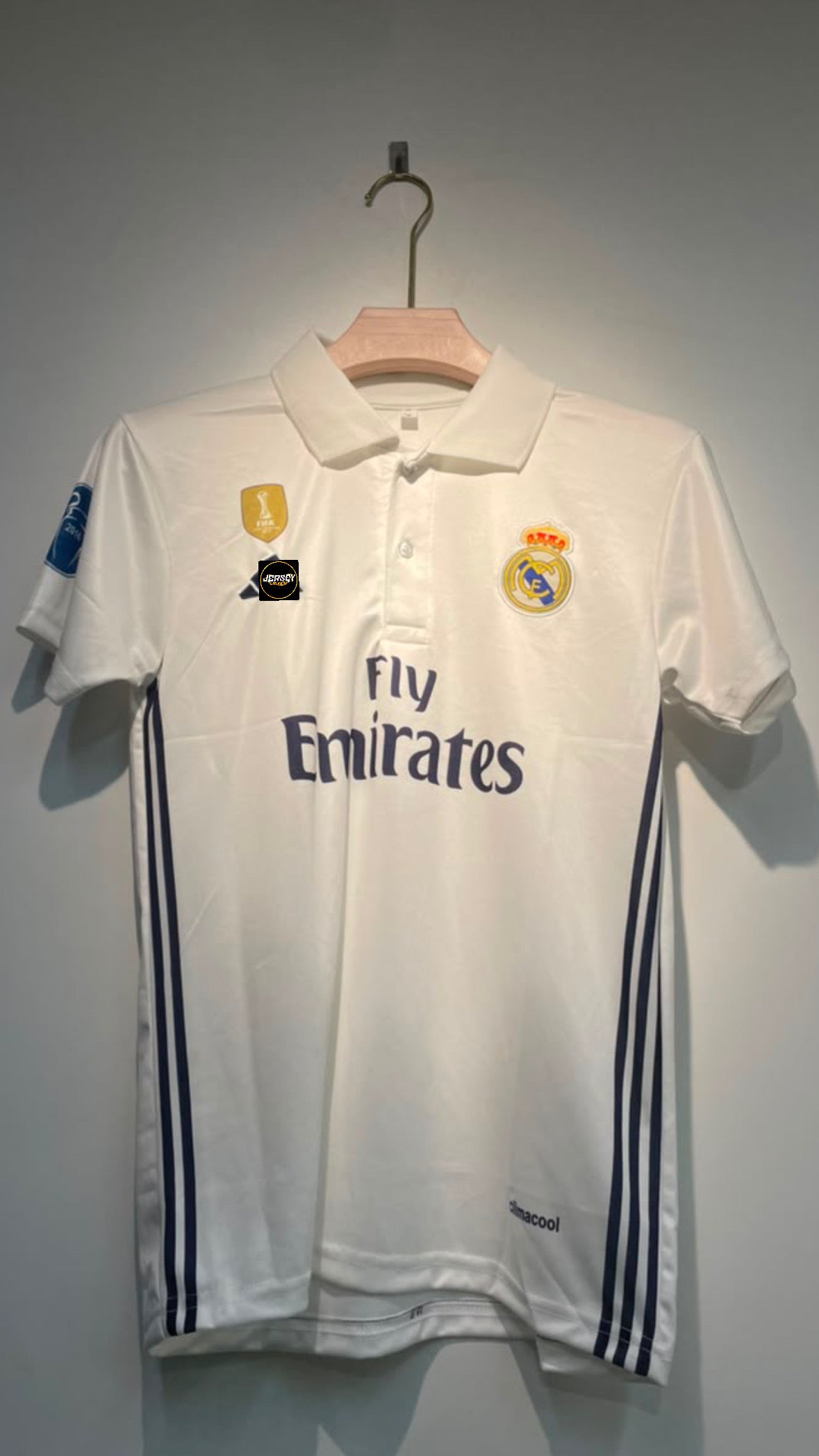 RONALDO REAL MADRID POLO 2016 HOME KIT EMBROIDERY