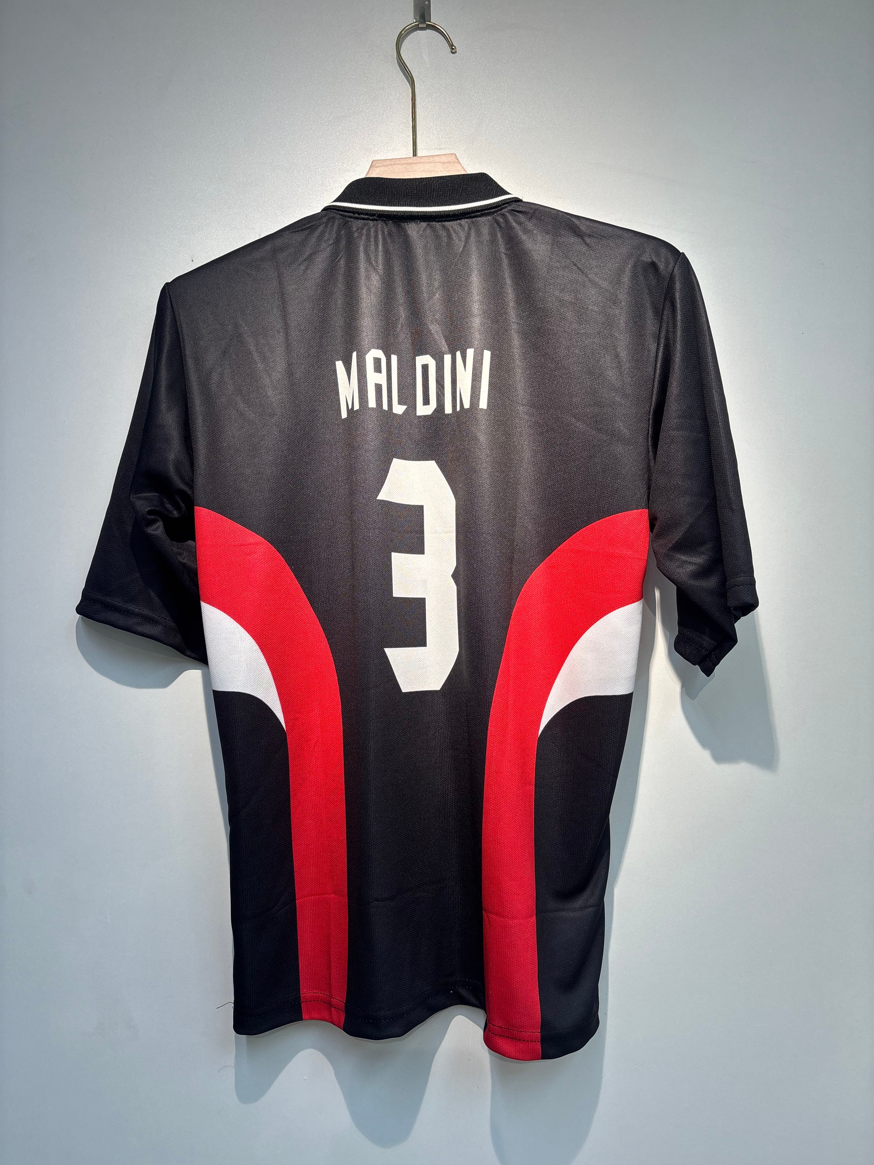 MALDINI AC MILAN 2007-08 POLO FIVE SLEEVE EMBROIDERY
