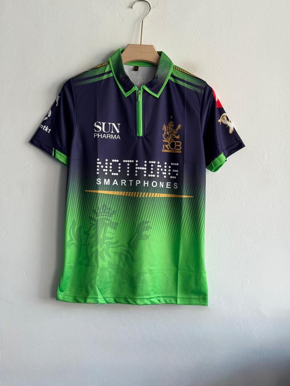 V.KOHLI RCB 2026 POLO GREEN EMBROIDERY